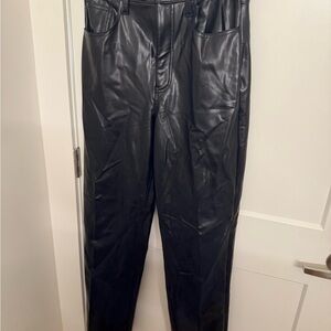 Abercrombie & Fitch Women’s Black Faux Leather Pants